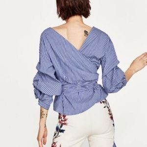 Zara blue striped multi style